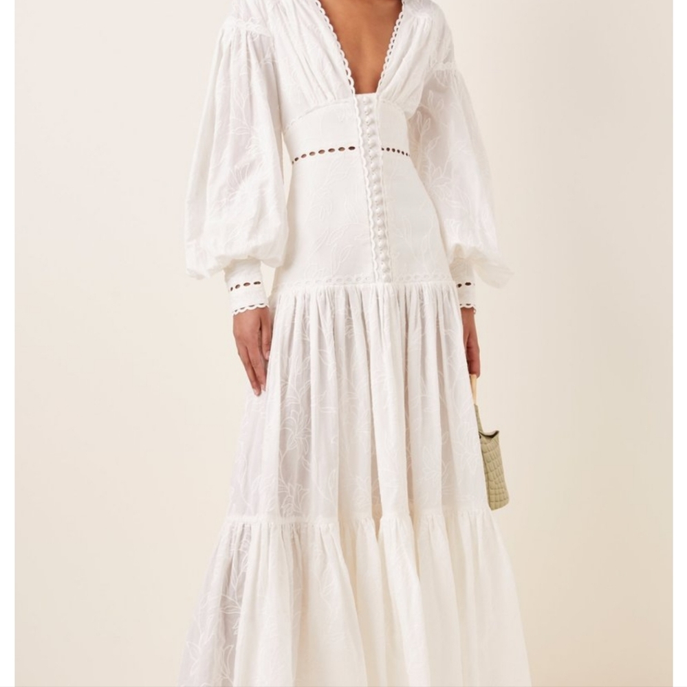 Brand new white maxi dress fit for many occasions.